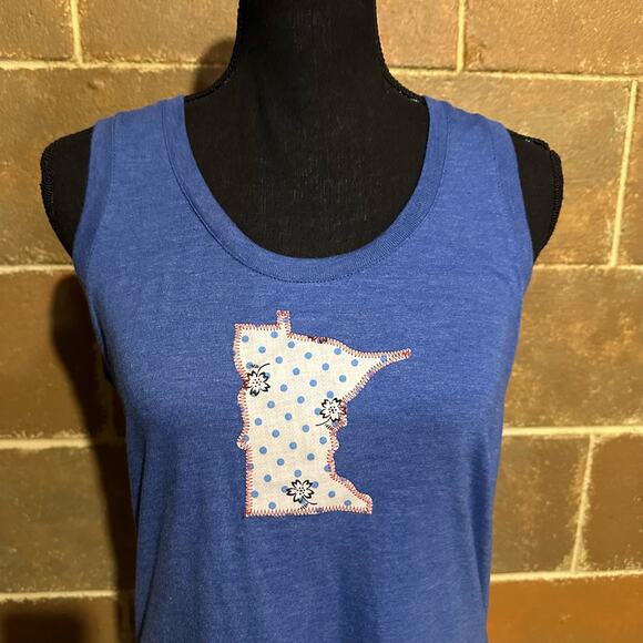 NWT District Made Blue MN Minnesota Tank Top Women's M Medium - Picture 3 of 7
